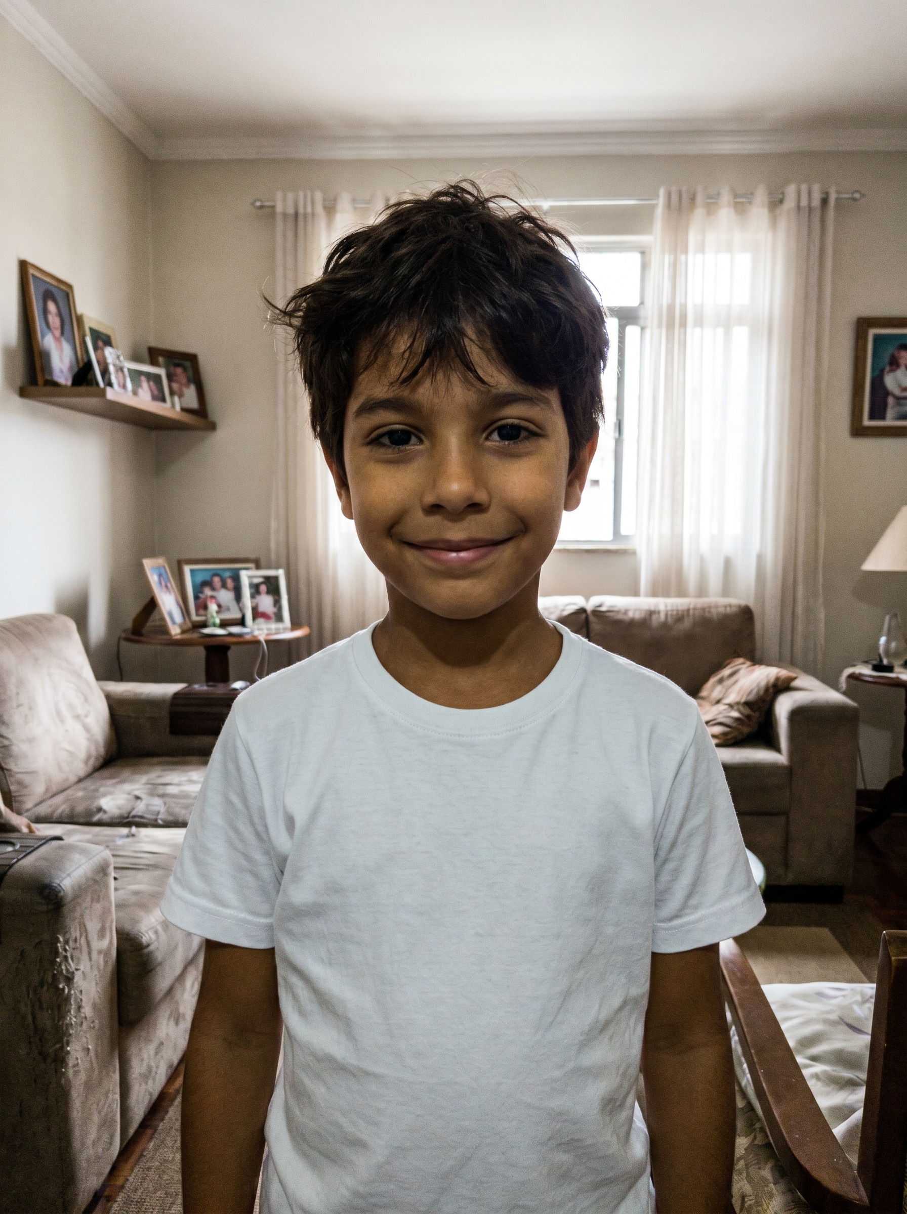 Foto comum da criança antes da transformação