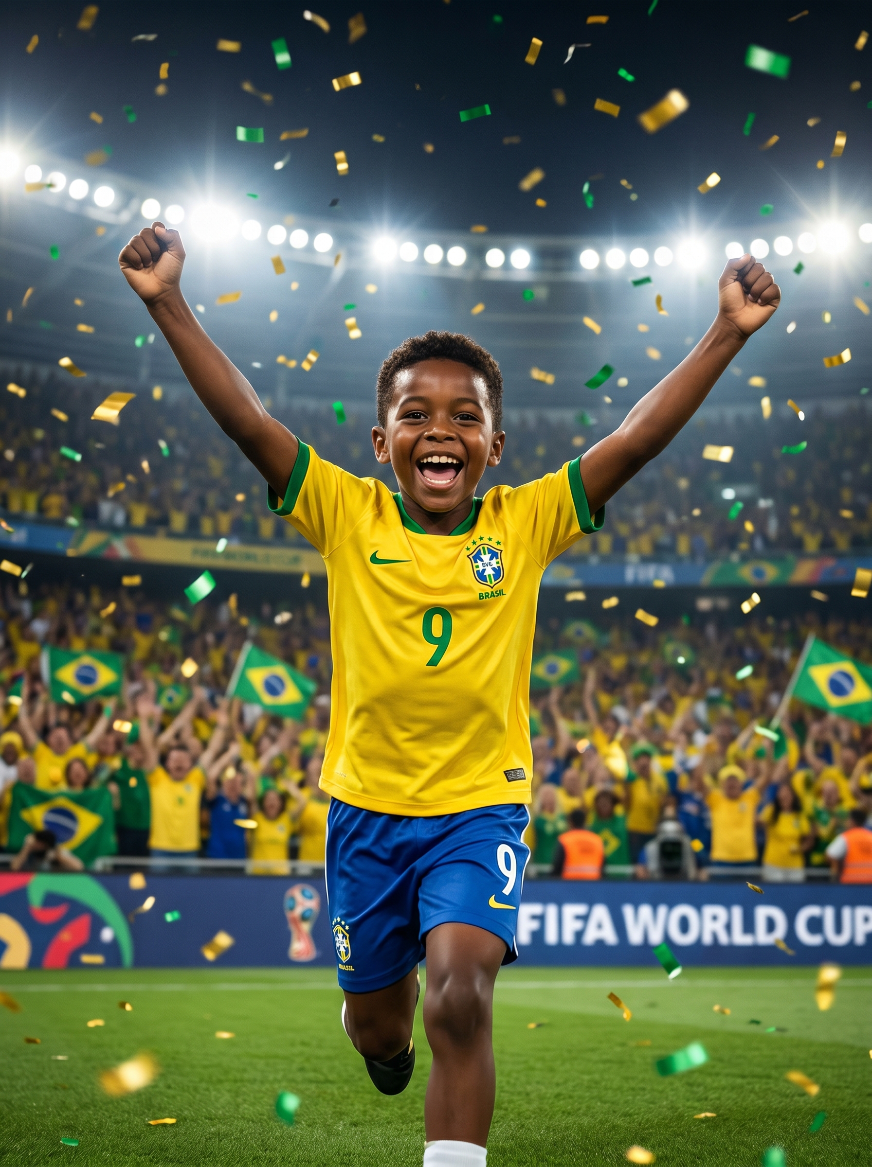 Lucas 7 anos — Pôster comemorando gol